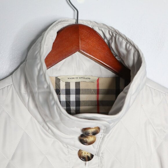 Burberry London Quilted Jacket Nova Check Lining Diamond Stitch Coat England - Picture 8 of 15